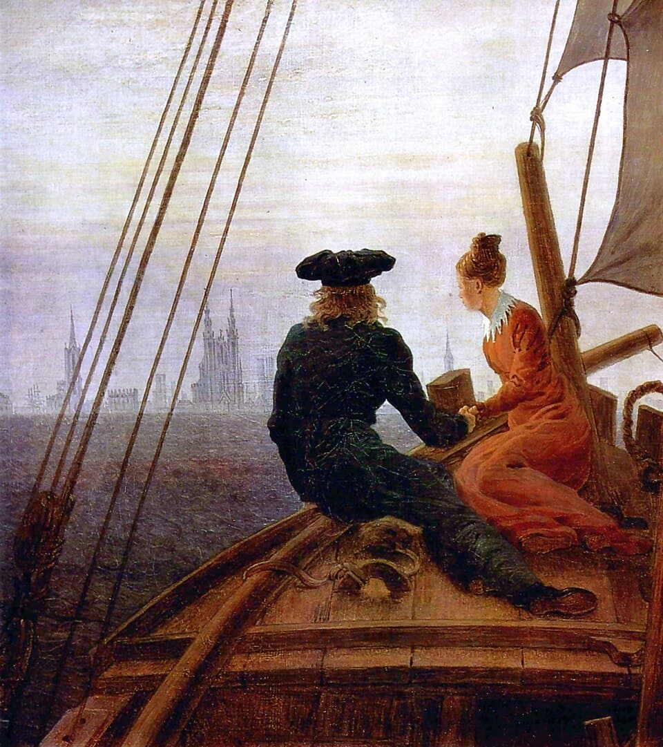 Caspar David Friedrich, På segelbåten (ca 1818–20)